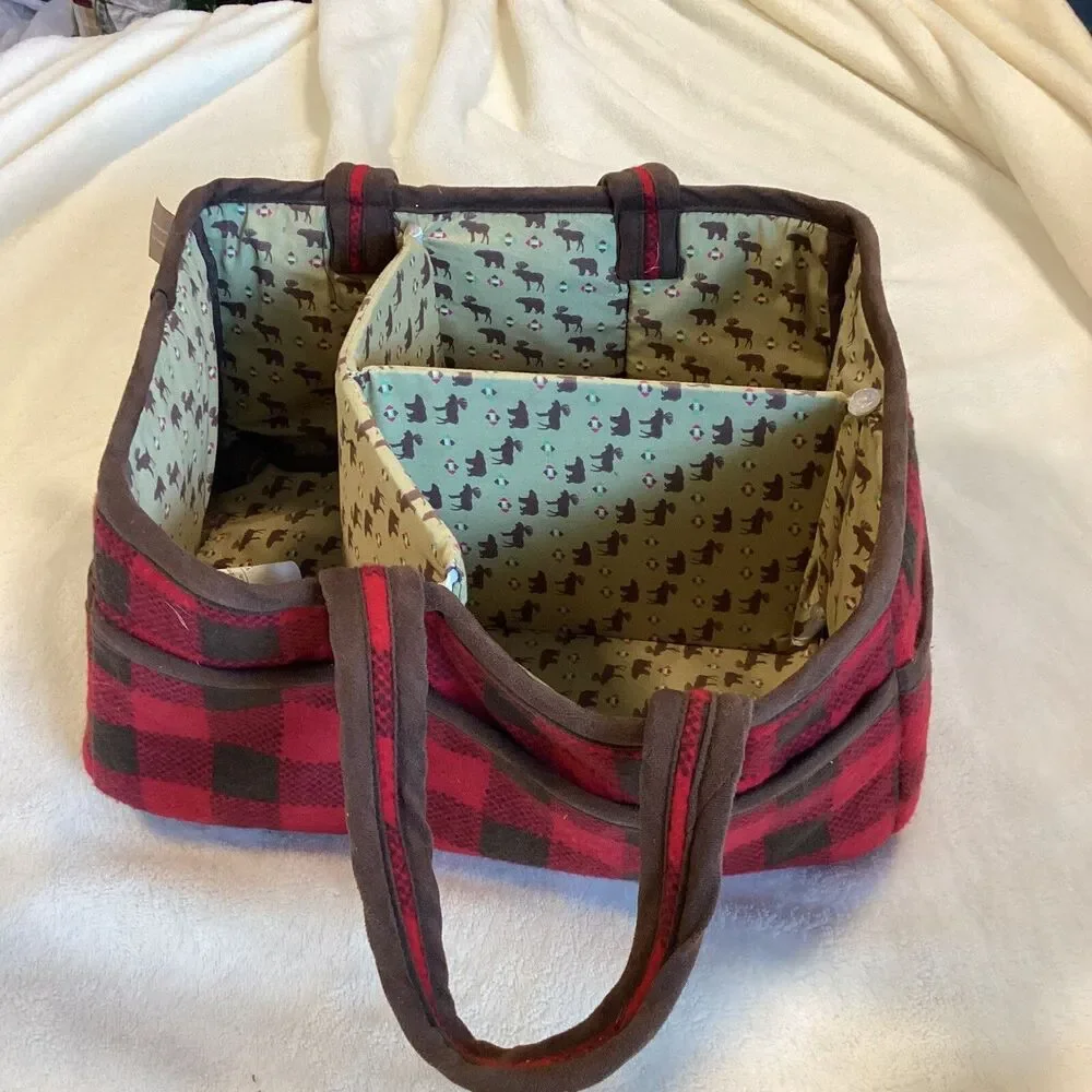 Trend Lab Caddy Checkered Camping Picnic Outdoors Dining Cottage Core Farmhouse - Picture 2 of 5